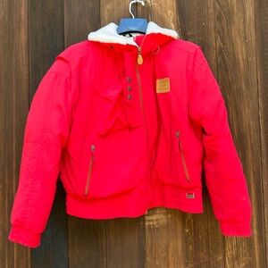 Red winter jacket